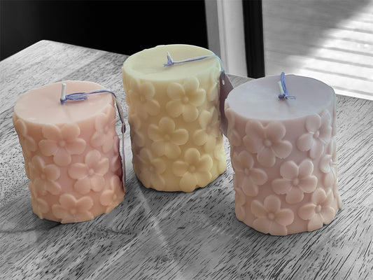 Flower Pillar Candles